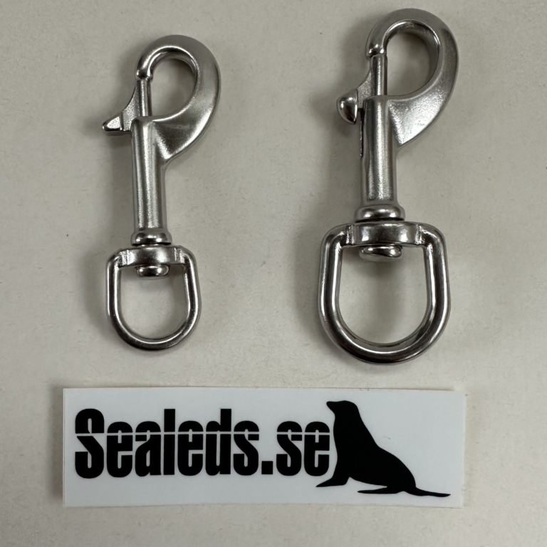 Pistolhake i rostfritt för dykning