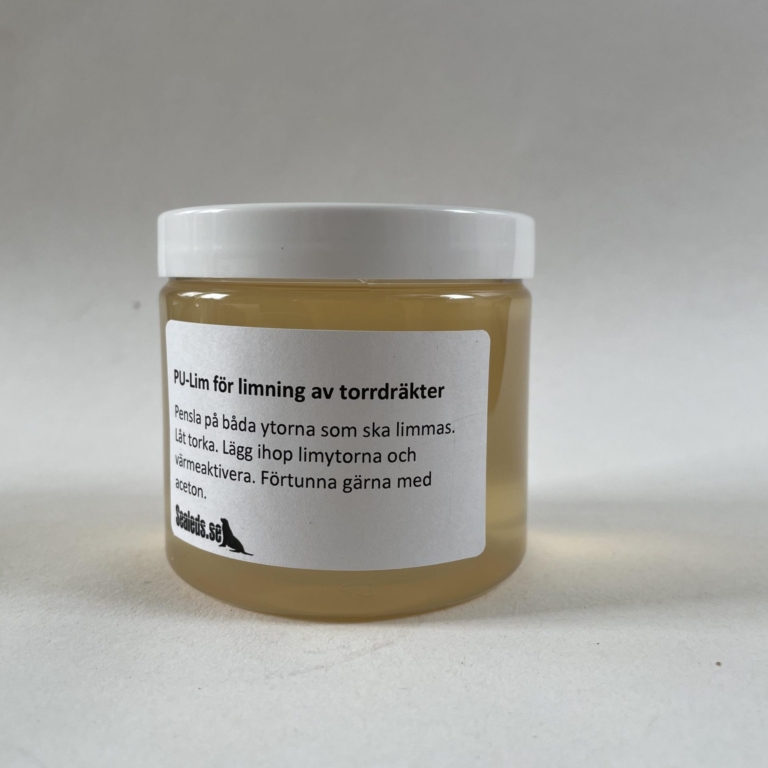 värmeaktiverat PU-lim för lagning av torrdräkt